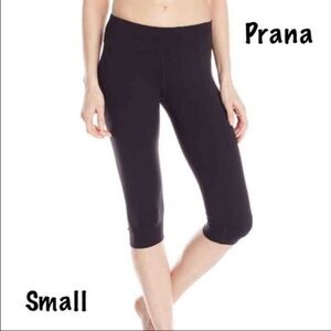 Prana black capri leggings Small